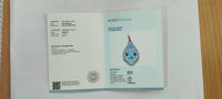 2.55 Ct Pear Mixed Cut Natural Aquamarine 14K Gold Pendant