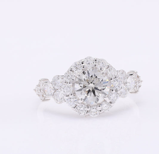 2.12 Carats Lab Grown Diamond 14K Gold Ring