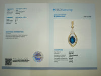 1.39 Ct Oval Natural Sapphire 14K Gold Pendant