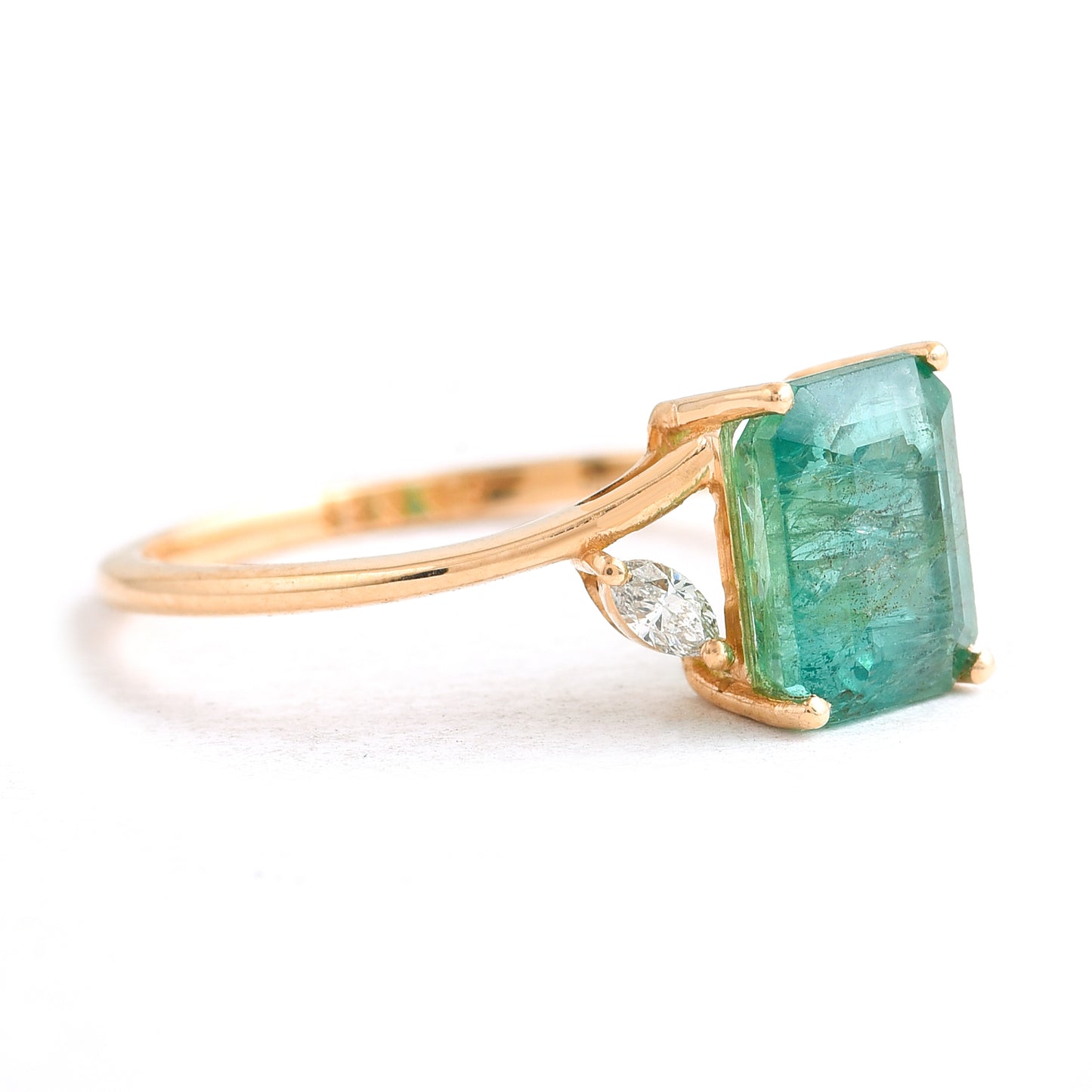 1.86 Ct Octagon Emerald 14K Gold Ring