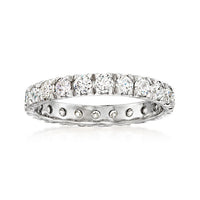 1.10 ct. t.w. Moissanite Eternity Band in Sterling Silver. Size 5