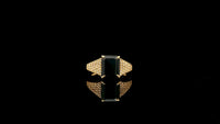 2.57 Ct Octagon Natural Sapphire 14K Gold Ring