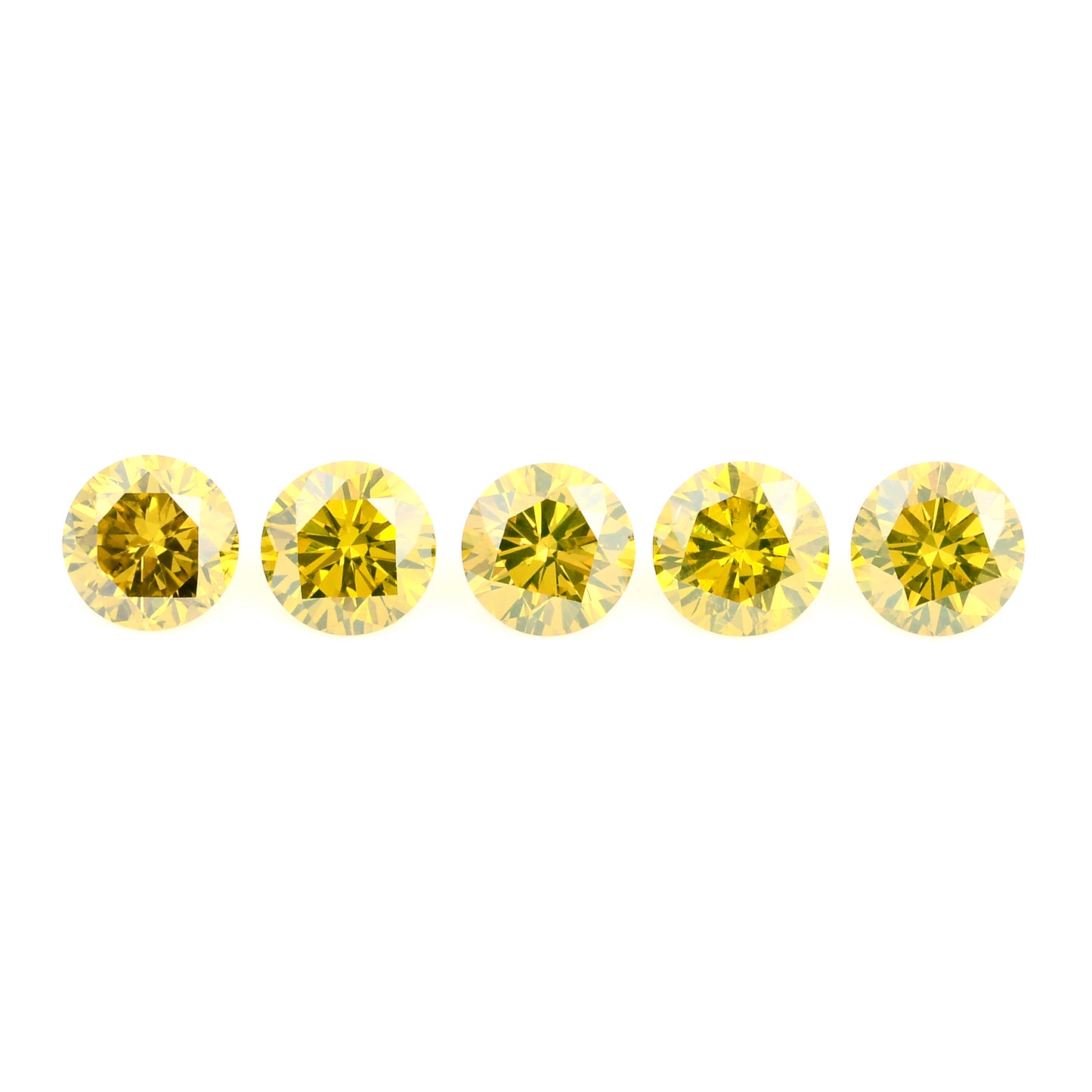 0.73 Yellow Diamond Round Loose Gemstone