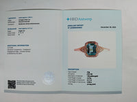 1.01 Ct Octagon Step Cut Natural Emerald 14K Gold Ring