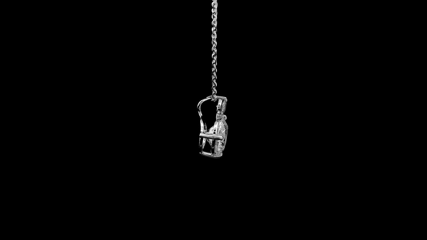 1.08 Ct Round Lab Grown Diamond 14K Gold Pendant