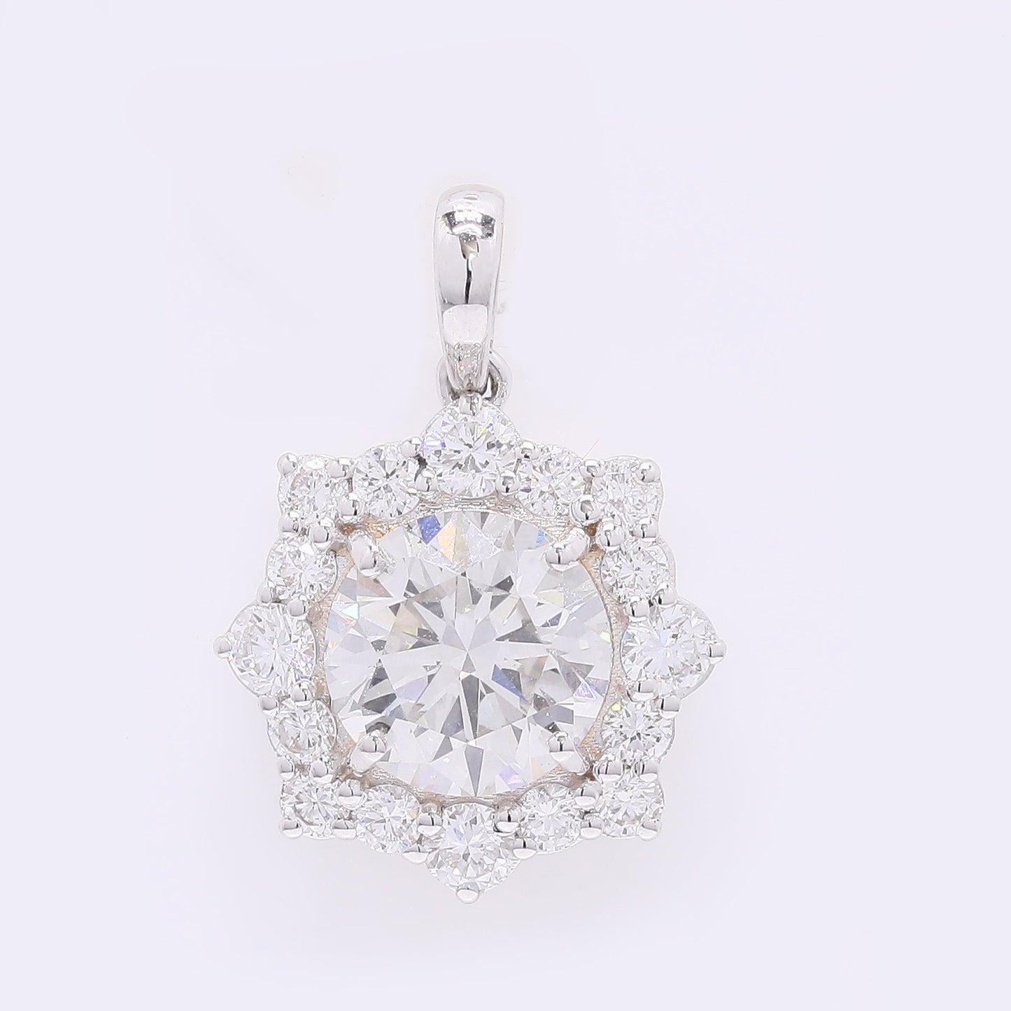 2.24 Carats Lab Grown Diamond 14K Gold Pendant