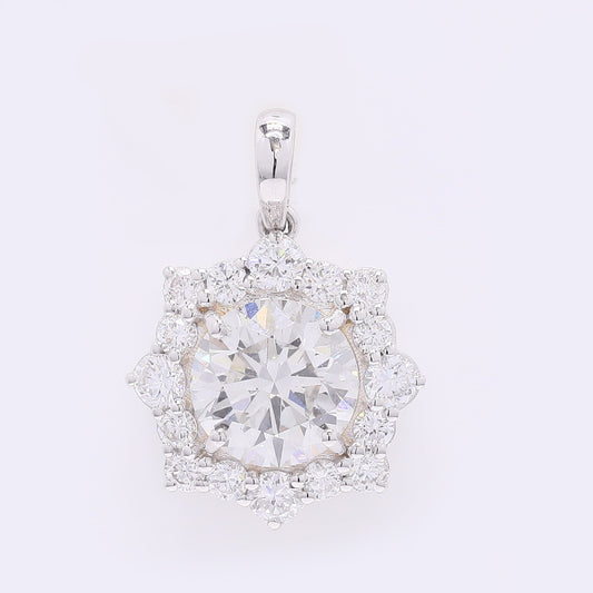 2.24 Carats Lab Grown Diamond 14K Gold Pendant