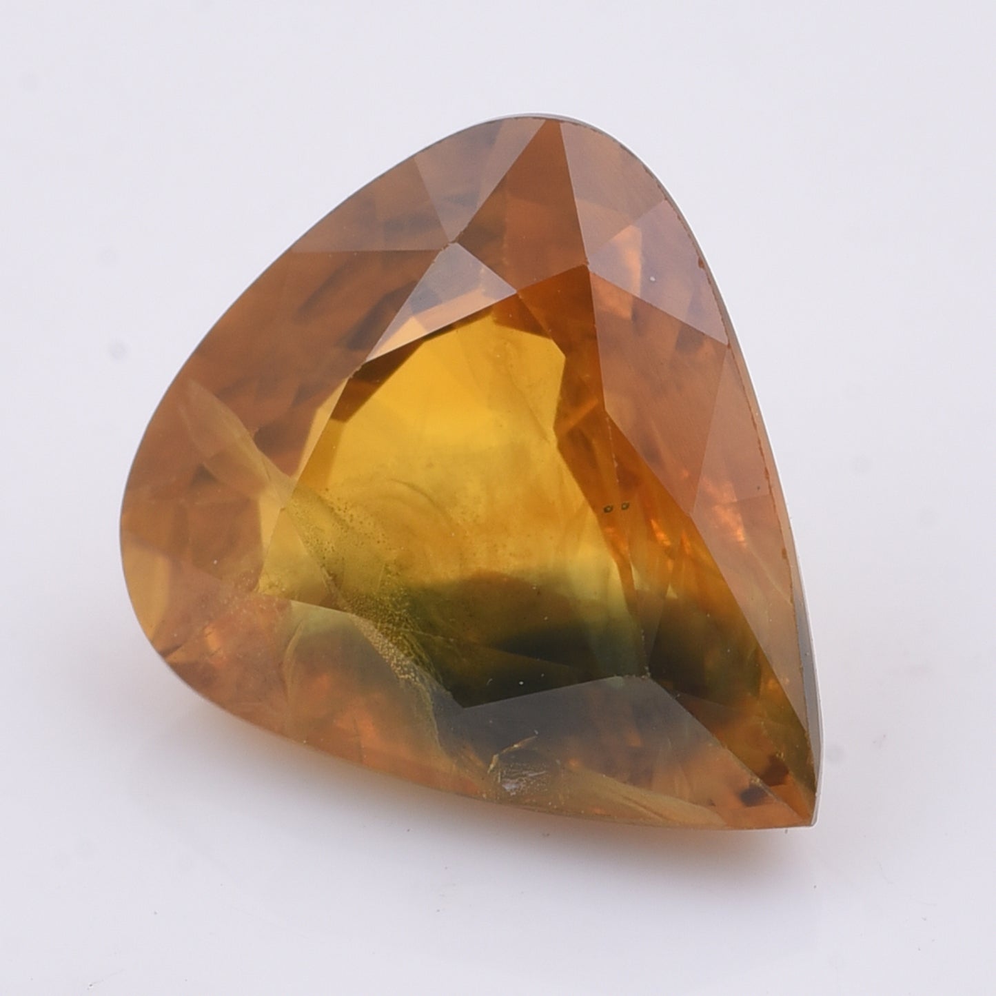 4.64 Natural Corundum Yellow Sapphire Pear Mixed Cut Gemstone
