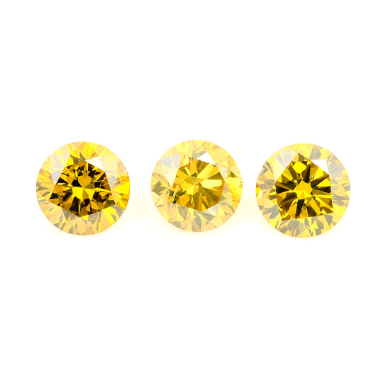 0.51 Yellow Diamond Round Loose Gemstone