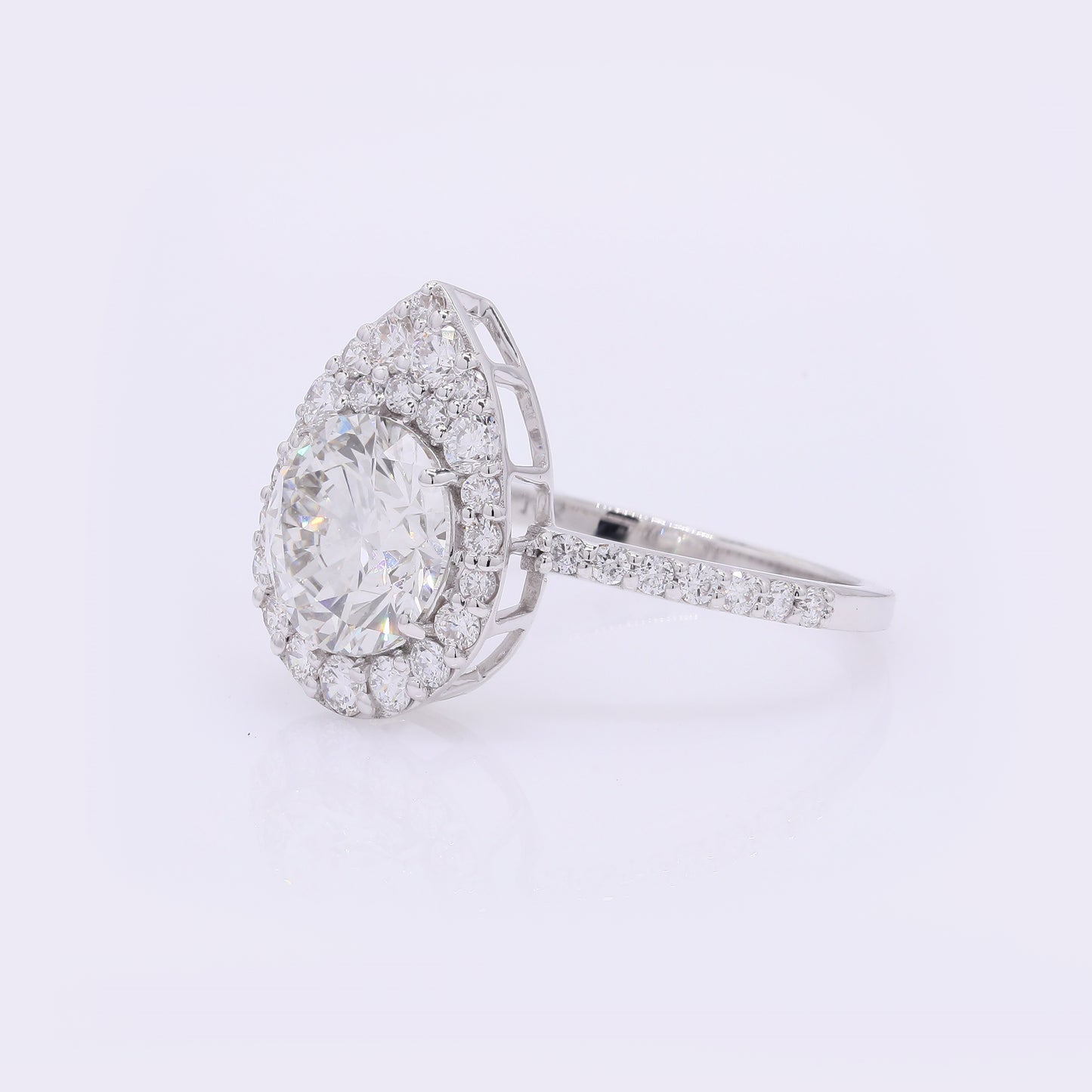 2.88 Carats Lab Grown Diamond 14K Gold Ring