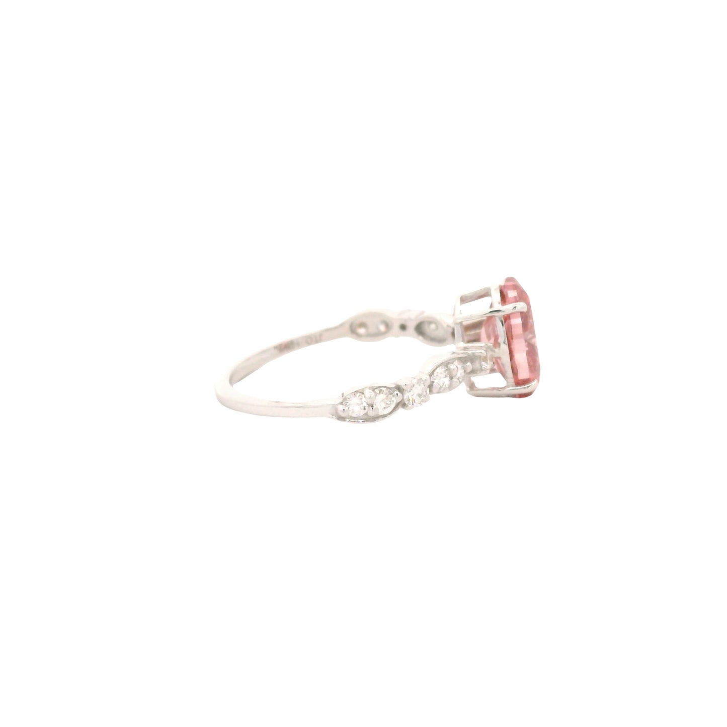 2.38 Carats Pink Lab Grown Diamond 14K Gold Ring