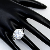15.86 Ct Cubic Zirconia 925 Sterling Silver Ring