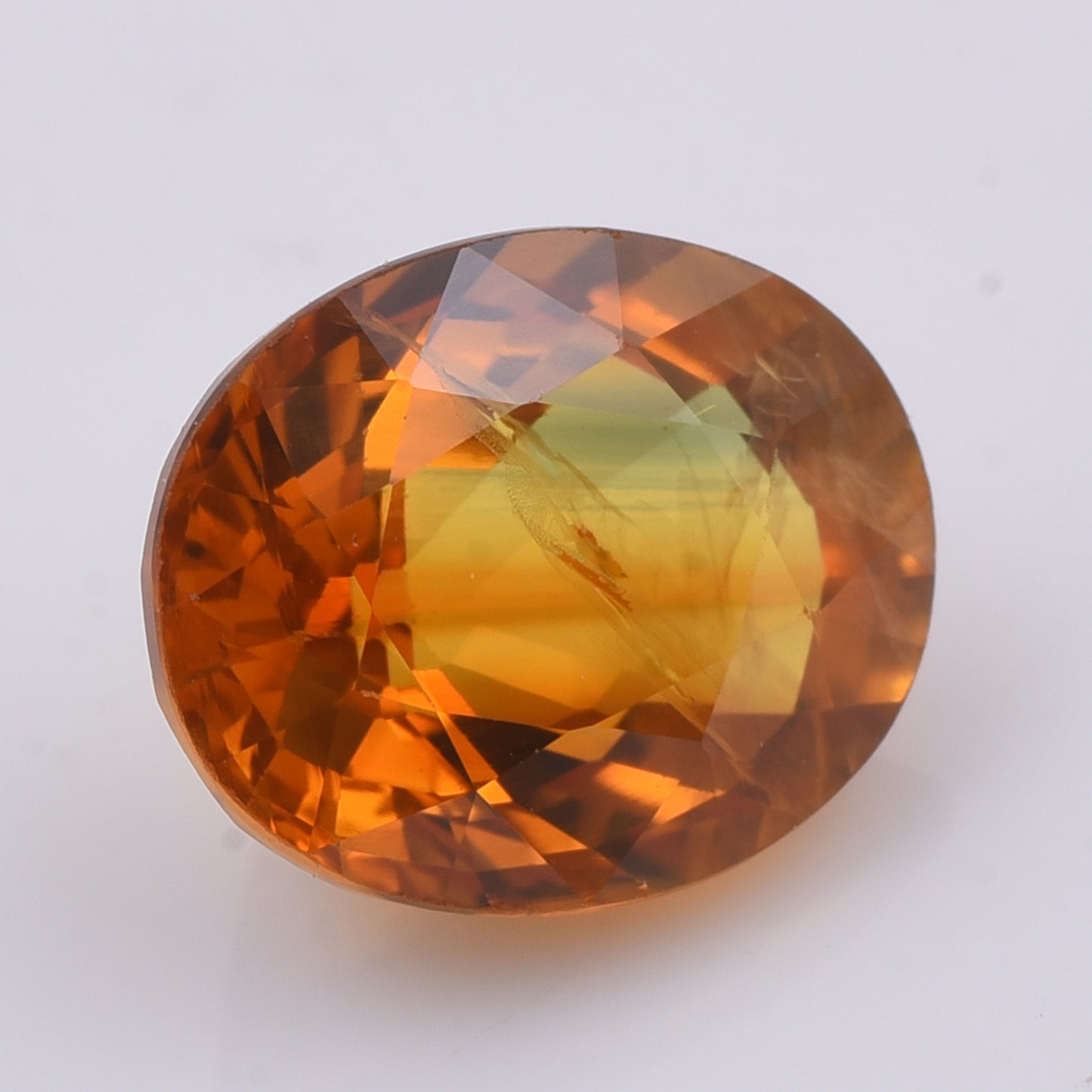 2.76 Natural Corundum Orange Sapphire Oval Mixed Cut Gemstone
