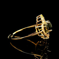 2.92 Ct Oval Tourmaline 14K Gold Ring