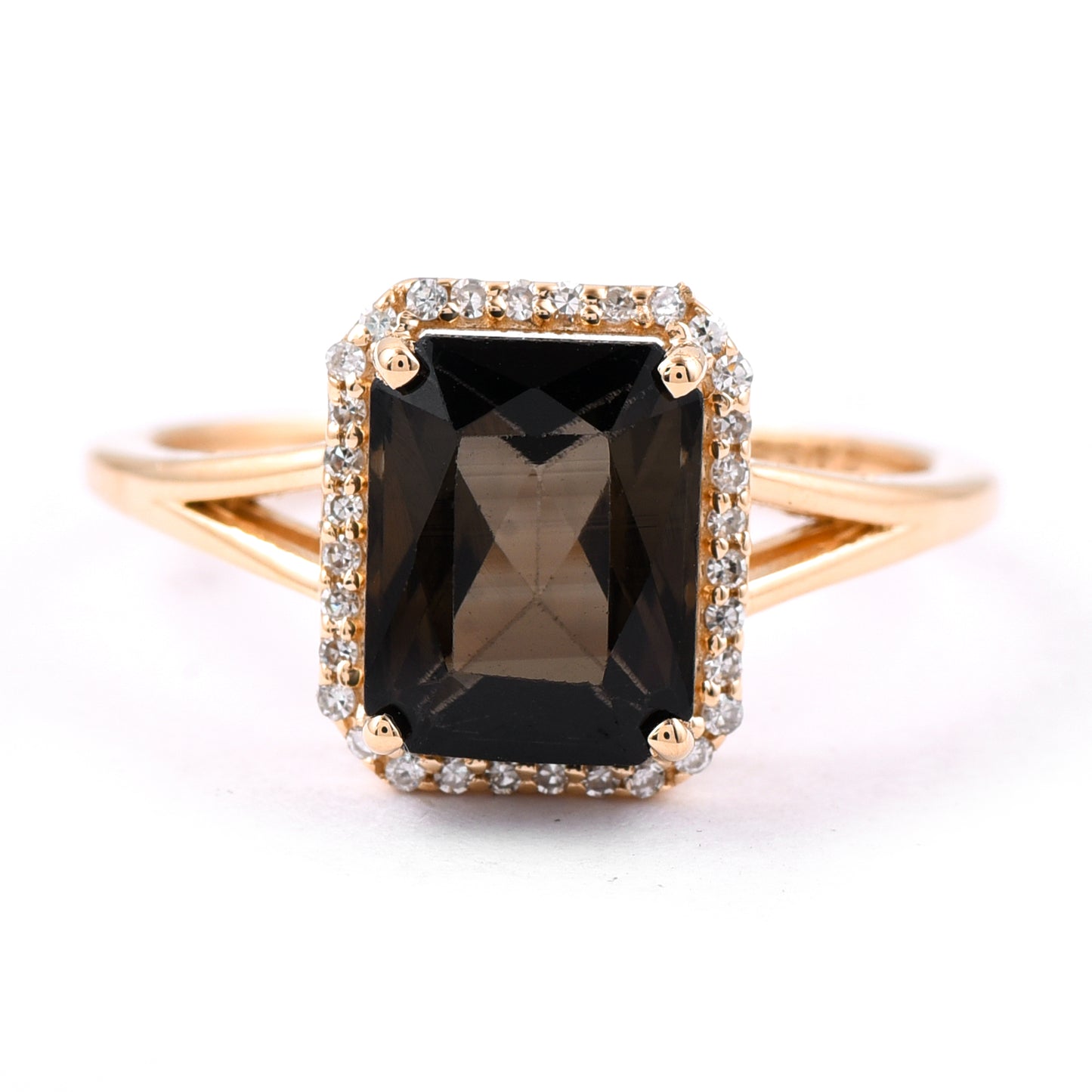 2.89 Ct Octagon Mixed Cut Natural Tourmaline 14K Gold Ring