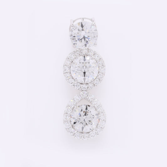 5.71 Carats Lab Grown Diamond 14K Gold Pendant