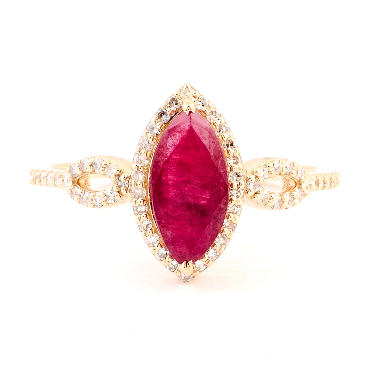 1.74 Ct Natural Codundum Ruby 14K Gold Ring