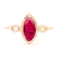 1.74 Ct Natural Codundum Ruby 14K Gold Ring