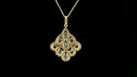 1.28 Ct Round Emerald 14K Gold Pendant