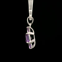3.29 Ct Octagon Amethyst 925 Sterling Silver Pendant