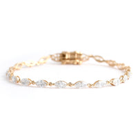 3.43 Carats Lab Grown Diamond 14K Gold Bracelet