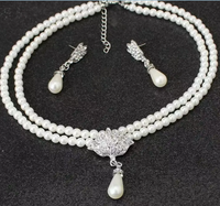 Imitation Pearl Gold Plated Brass Necklace