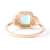 1.51 Ct Octagon Step Cut Natural Emerald 14K Gold Ring