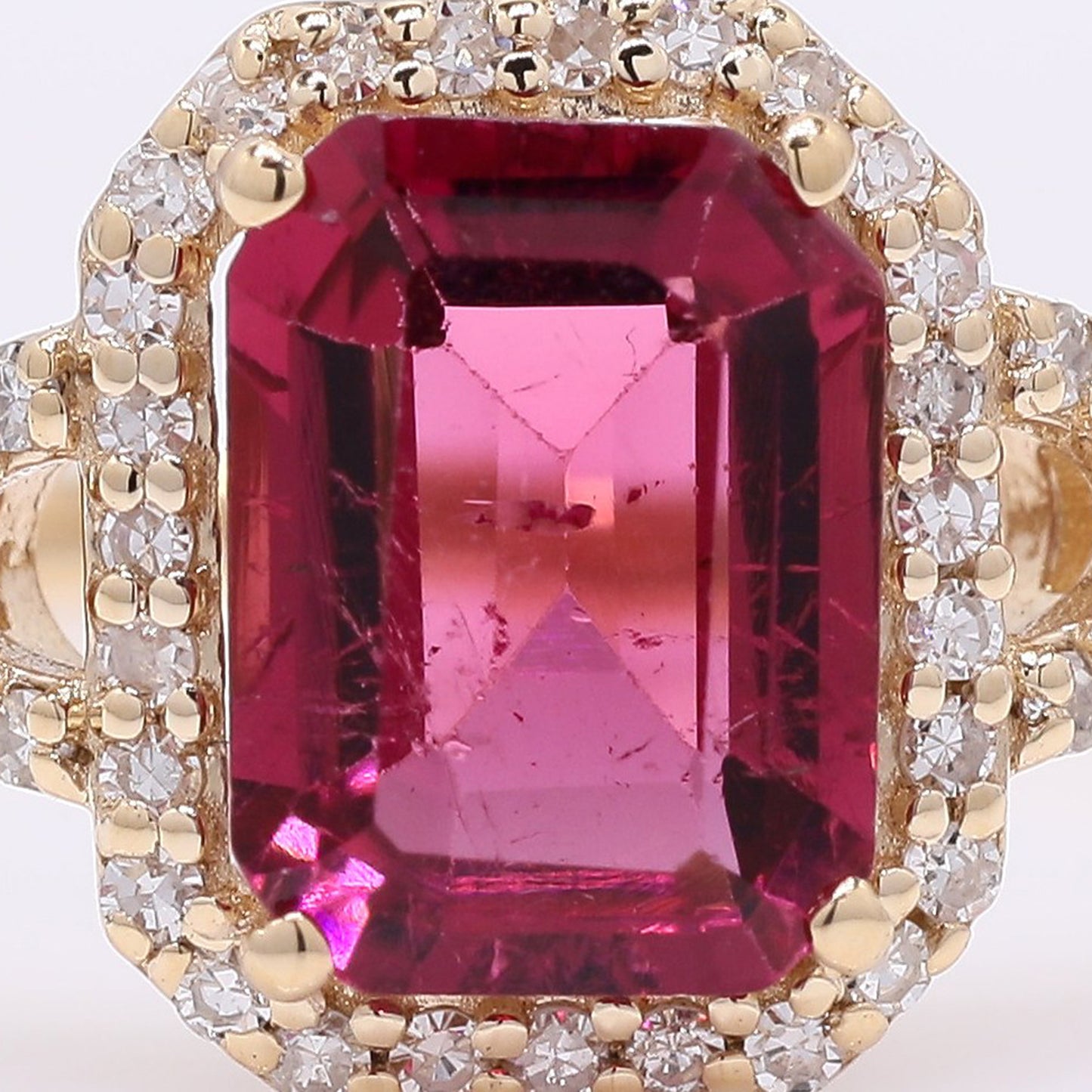 1.25 Ct Octagon Step Cut Natural Tourmaline 14K Gold Ring
