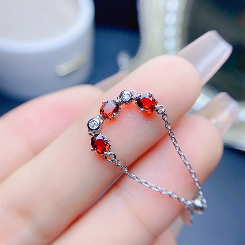 Garnet 925 Sterling Silver Ring