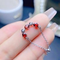 Garnet 925 Sterling Silver Ring