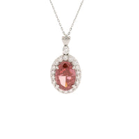 3.56 Carats Pink Lab Grown Diamond 14K Gold Pendant