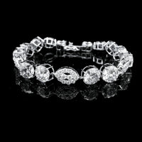 27.08 Ct Round Lab Grown Diamond 14K Gold Bracelet