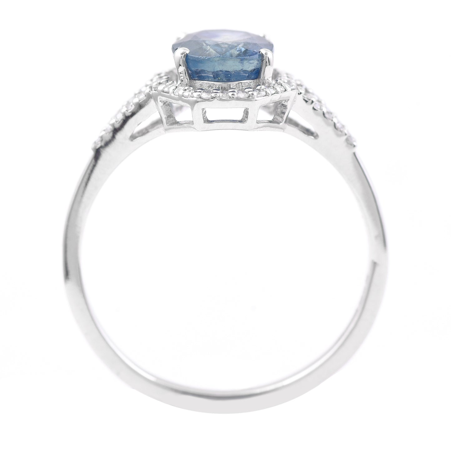 2.08 Ct Oval Mixed Cut Natural Sapphire 950 Platinum Ring
