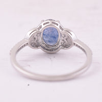 1.59 Ct Oval Mixed Cut Natural Sapphire 950 Platinum Ring