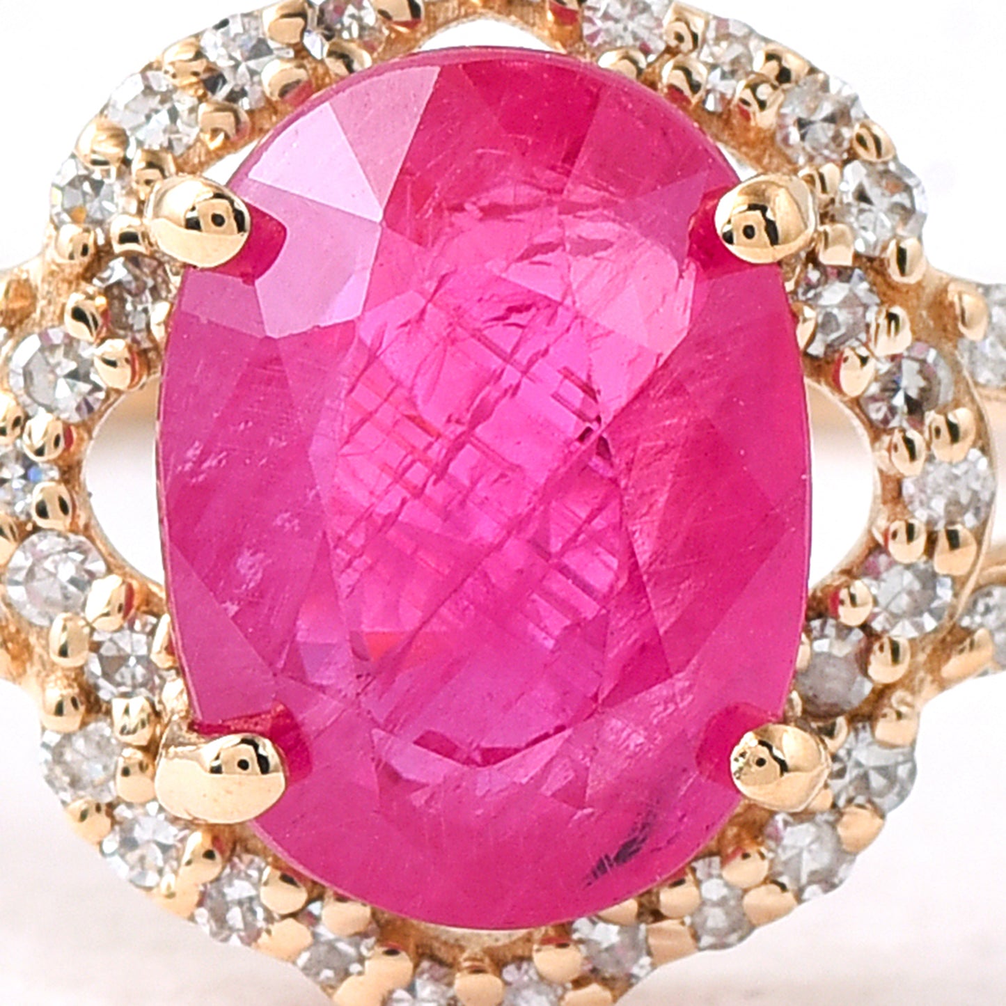 1.90 Ct Oval Mixed Cut Natural Ruby 14K Gold Ring
