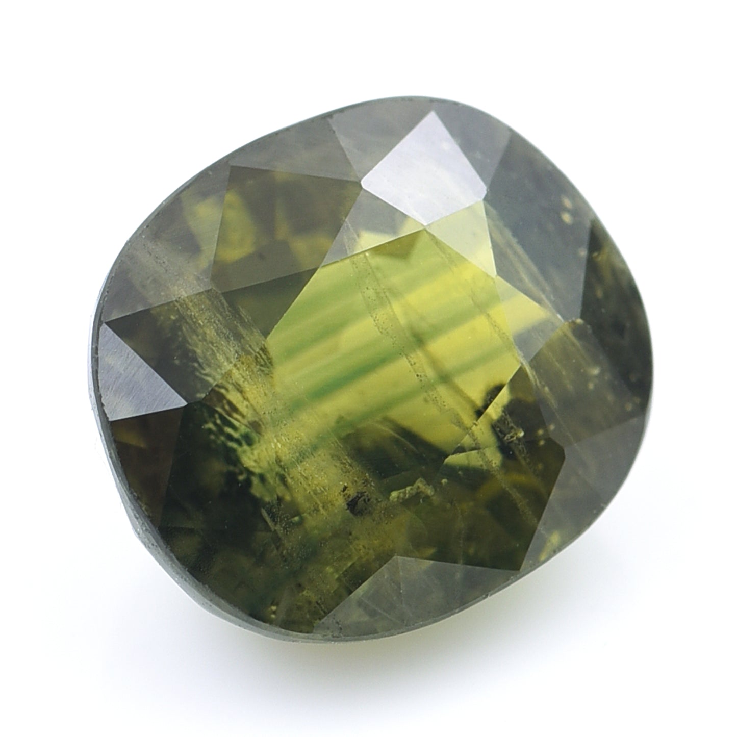 5.93 Natural Corundum Green Sapphire Rectangular Cushion Mixed Cut Gemstone