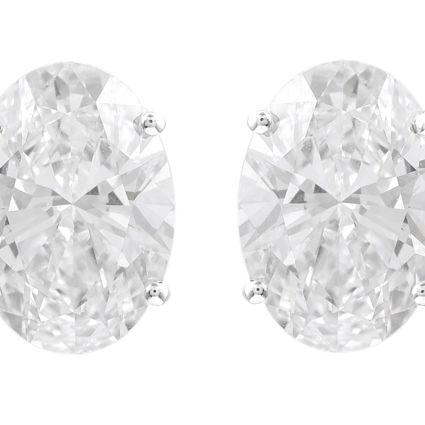 4.12 Carats Lab Grown Diamond 14K Gold Earrings