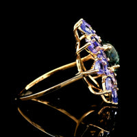 4.36 Ct Oval Tourmaline 14K Gold Ring