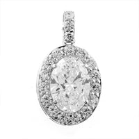 2.53 Carats Lab Grown Diamond 14K Gold Pendant