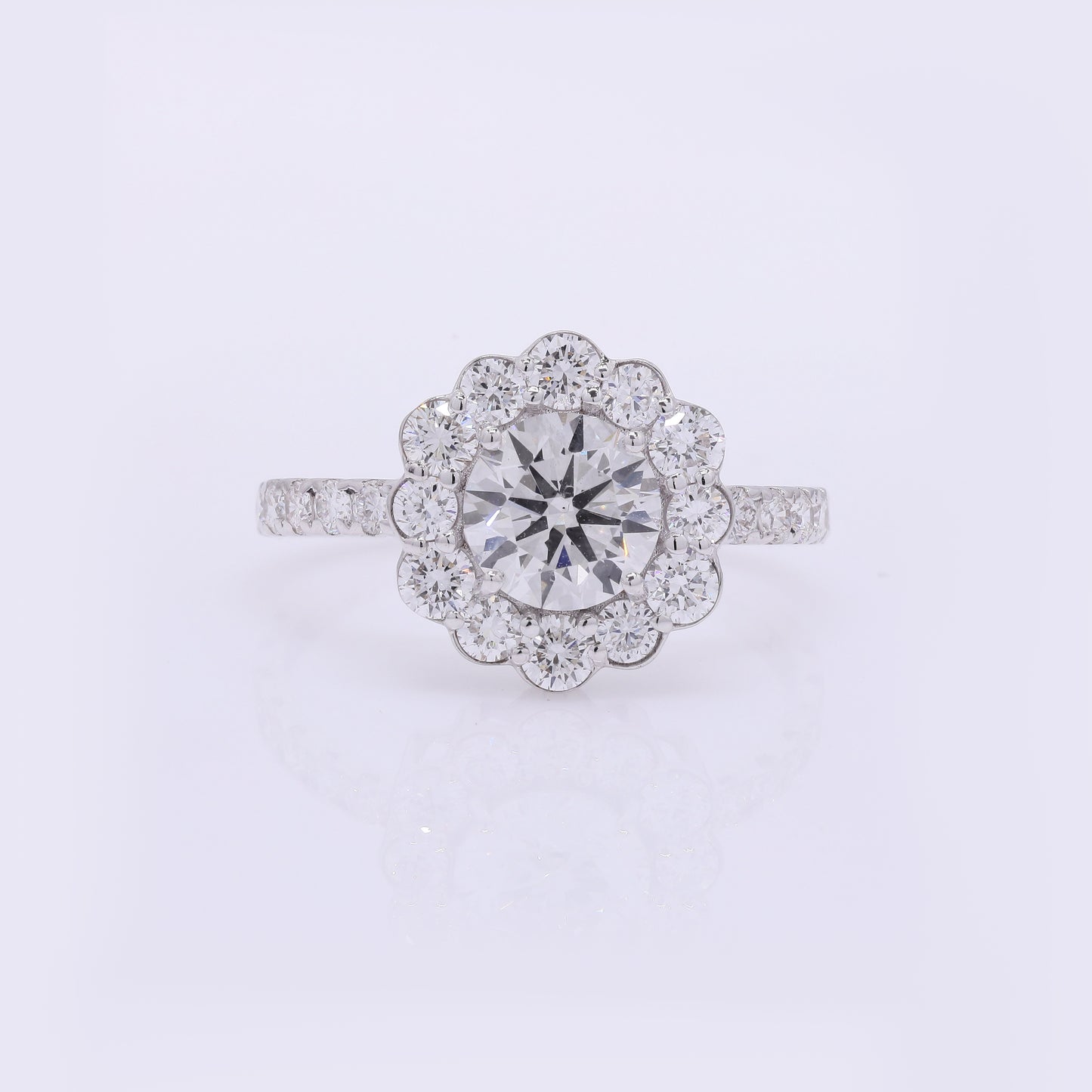 2.08 Carats Lab Grown Diamond 14K Gold Ring