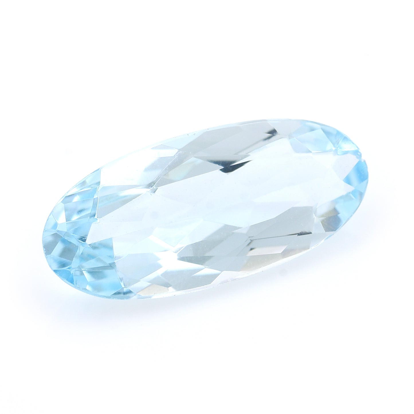 3.9 Natural Beryl Aquamarine Oval Mixed Cut Gemstone