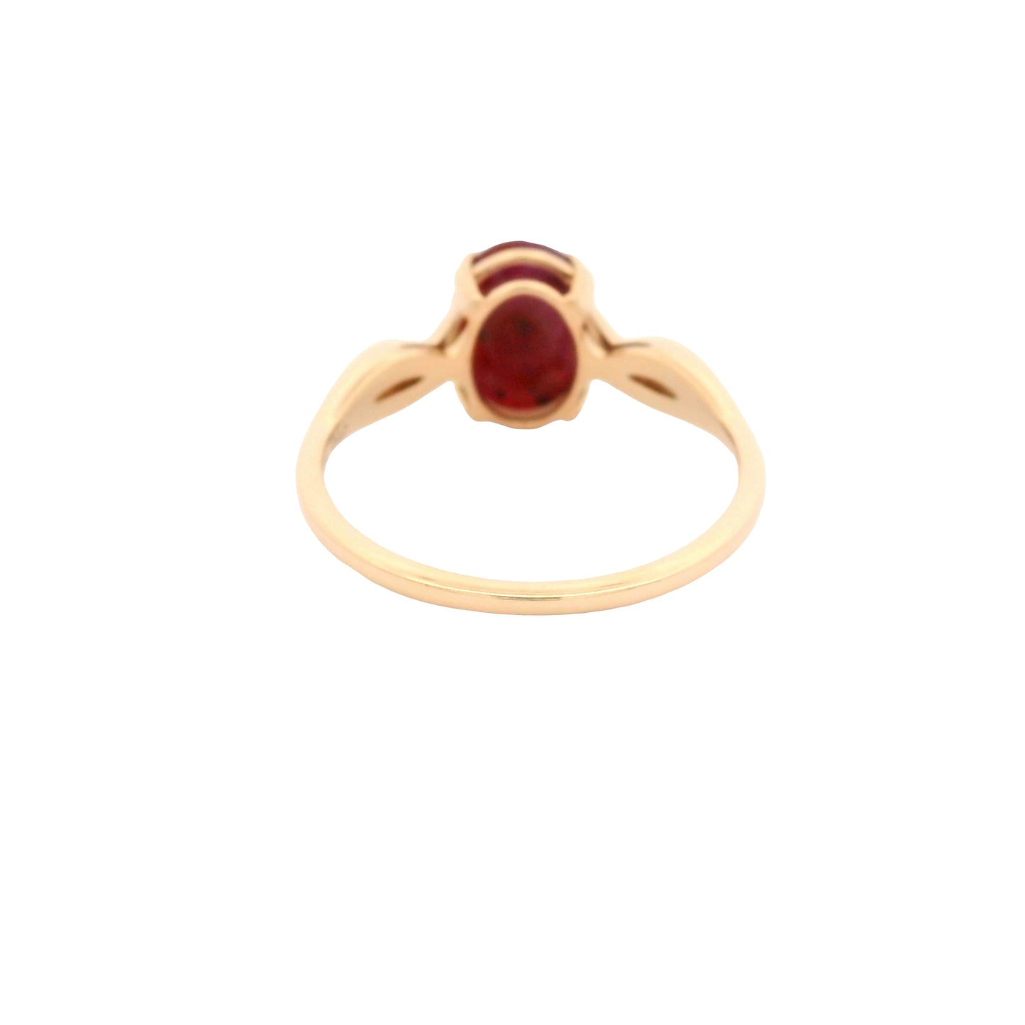 1.50 Ct Oval Ruby 14K Gold Ring