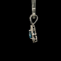 2.44 Carats Blue Lab Grown Diamond 14K Gold Pendant