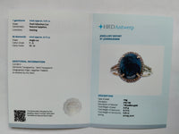 6.08 Ct Oval Cabochon Cut Natural Sapphire 14K Gold Ring
