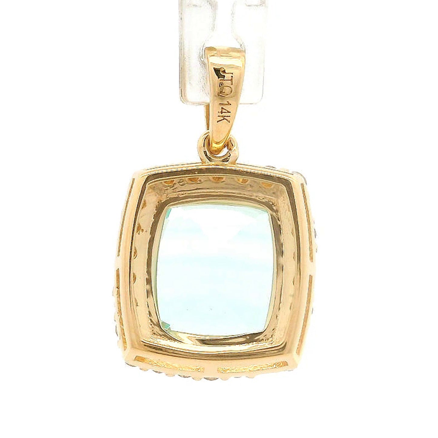 2.35 Ct Cushion Emerald 14K Gold Pendant