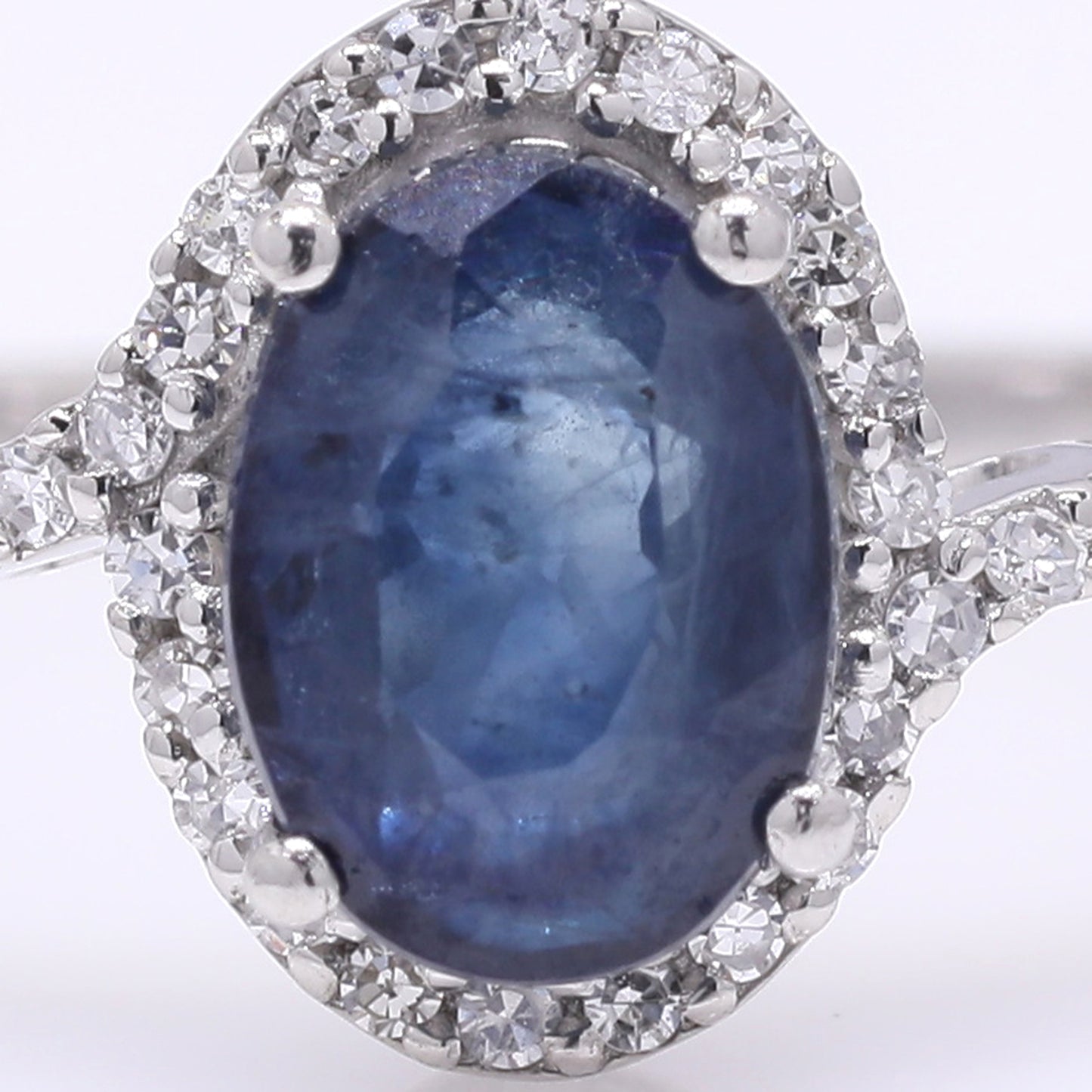 1.44 Ct Oval Mixed Cut Natural Sapphire 950 Platinum Ring