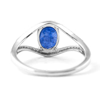 1.78 Ct Oval Mixed Cut Natural Sapphire 950 Platinum Ring