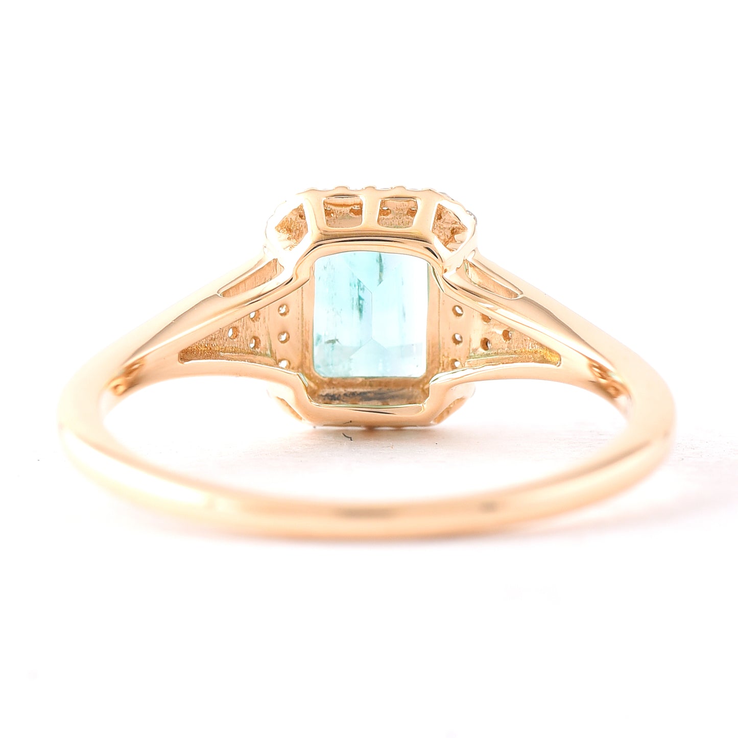 1.01 Ct Octagon Step Cut Natural Emerald 14K Gold Ring
