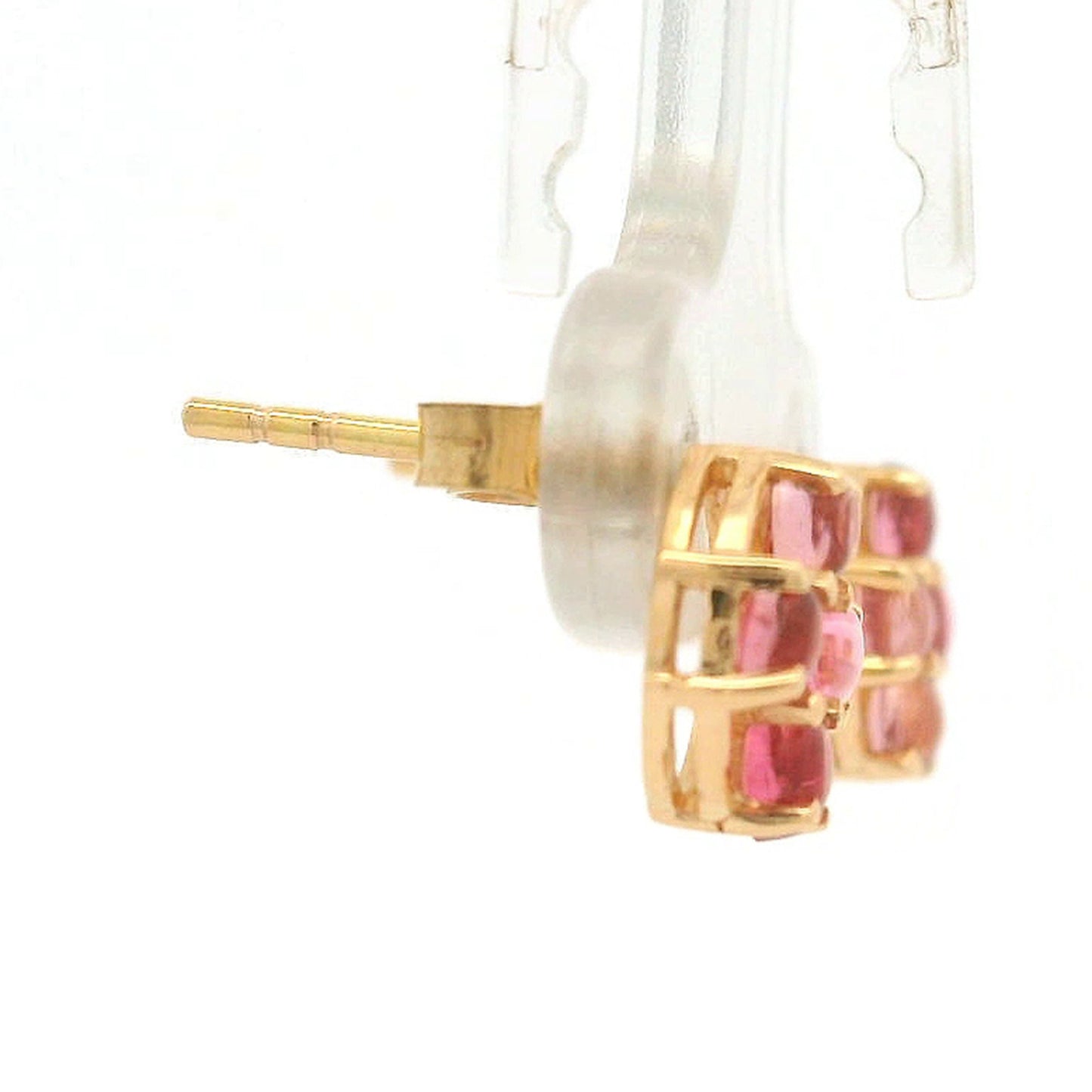 1.07 Ct Round Tourmaline 14K Gold Earrings