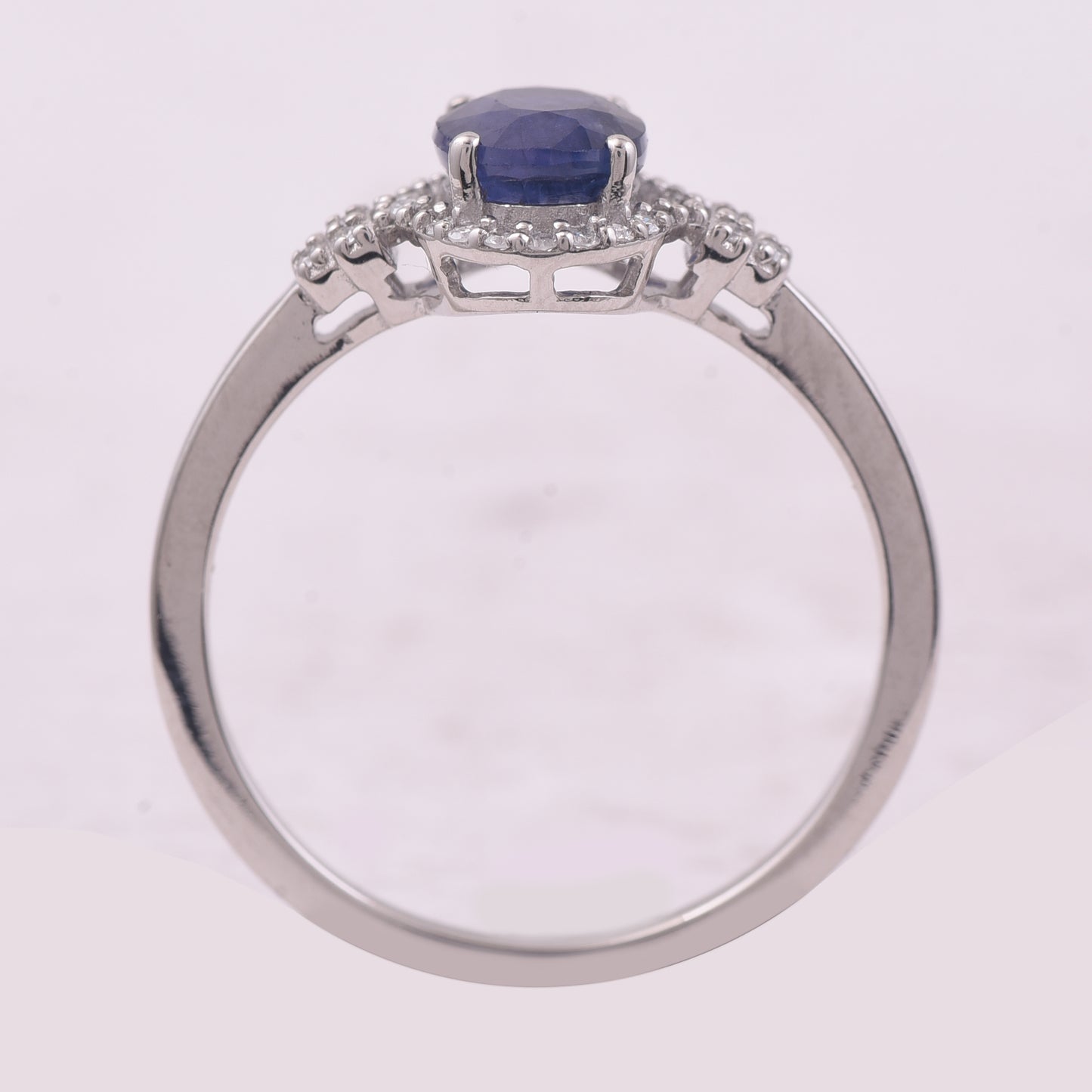 1.46 Ct Oval Mixed Cut Natural Sapphire 950 Platinum Ring